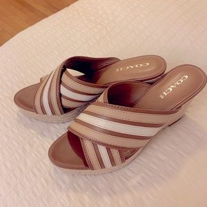 Coach Espadrille Wedge Sandals Size 11